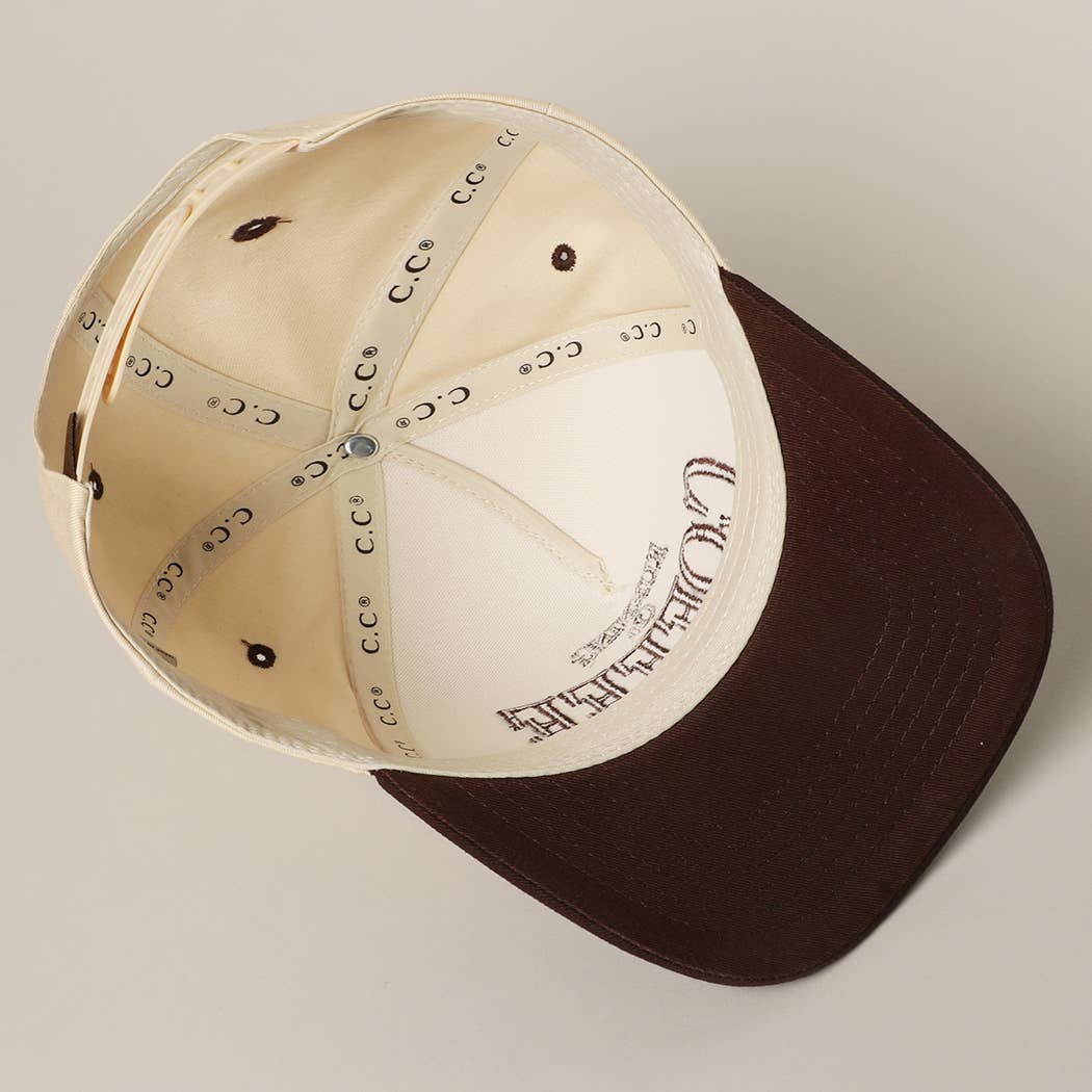 [Pre order ships BY 5/16]  RUNNING ON COFFEE 3D Letter Embroidered Two-Tone Trucker Hat