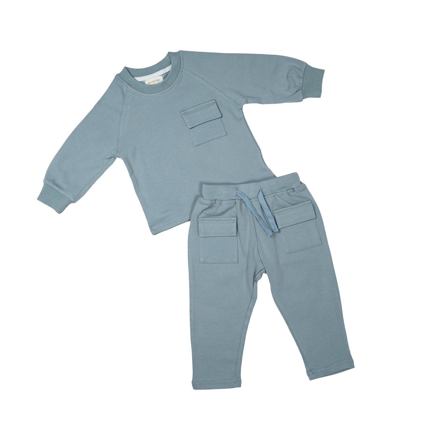 Raglan Playwear Set in Dusty Blue