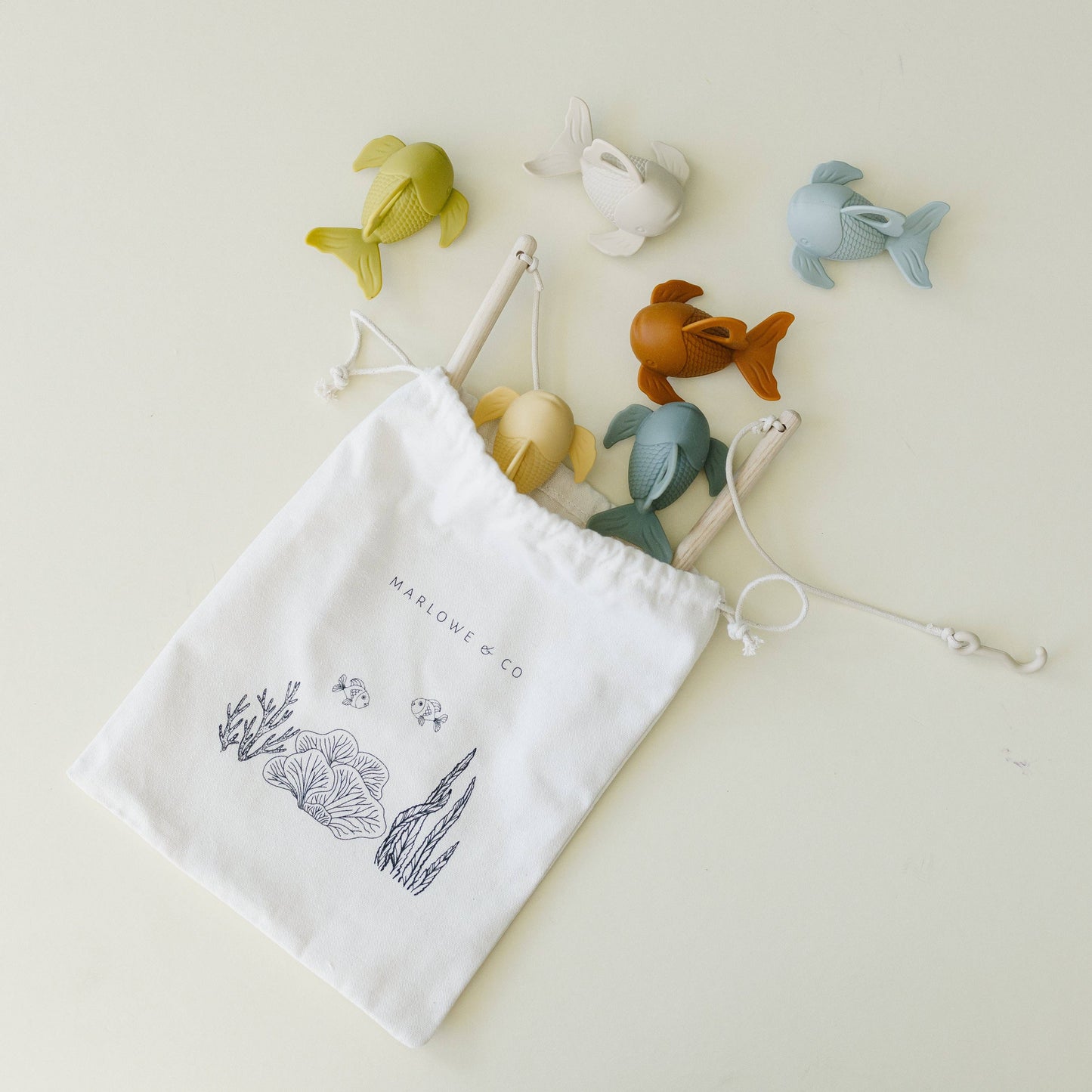 Silicone and Wood Fishing Play Set | Easter Basket Stuffer