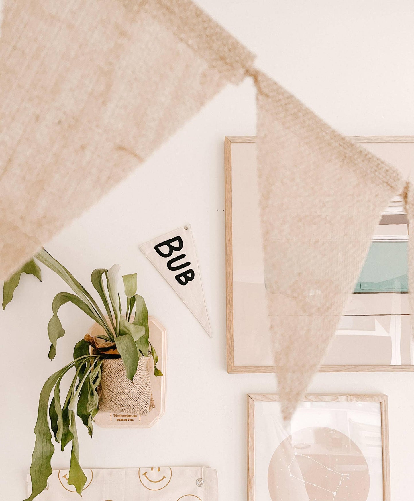 “Bub” Canvas Banner | Handmade Wall Flag