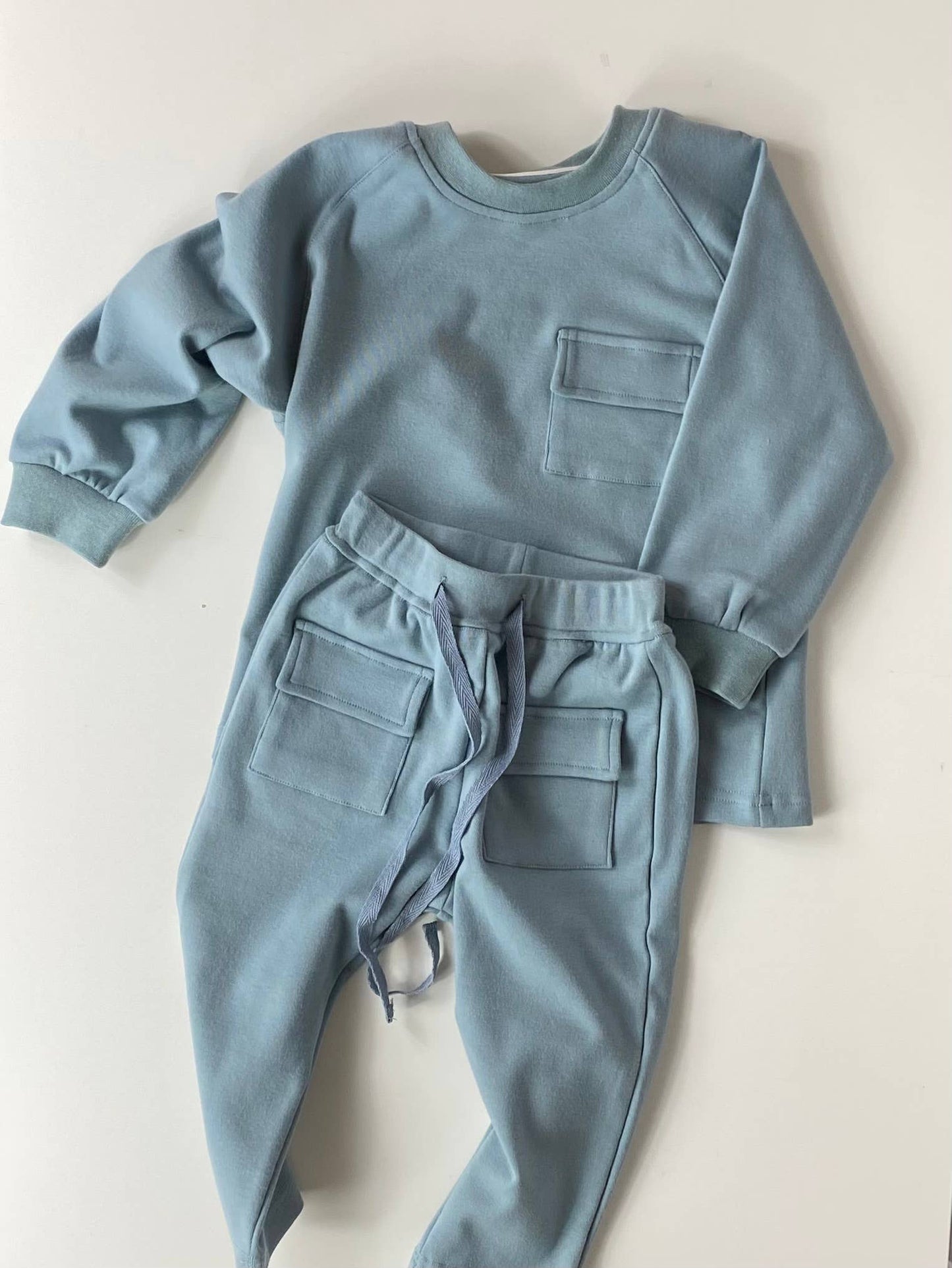 Raglan Playwear Set in Dusty Blue