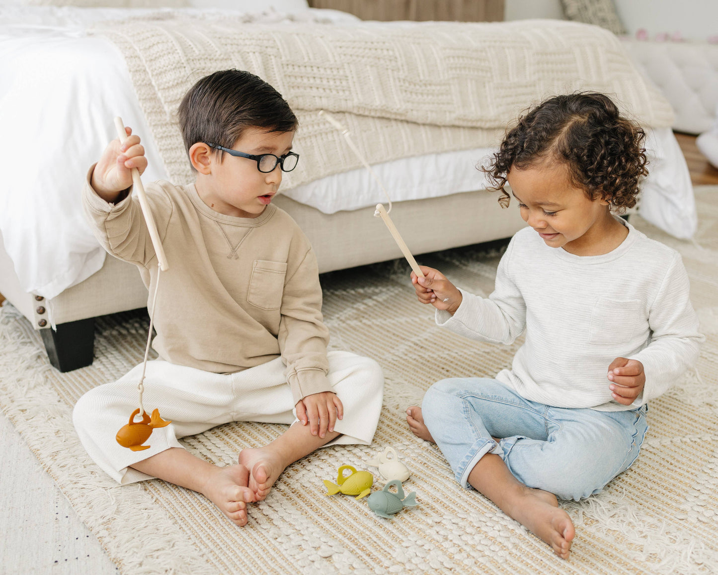 Silicone and Wood Fishing Play Set | Easter Basket Stuffer