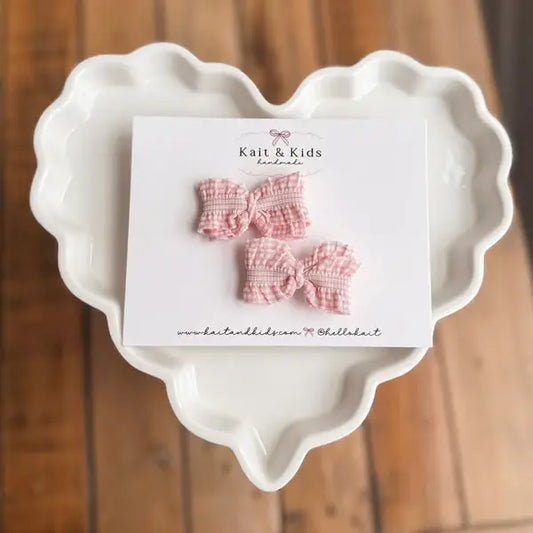 Pink itty check ♡ piggy set ♡