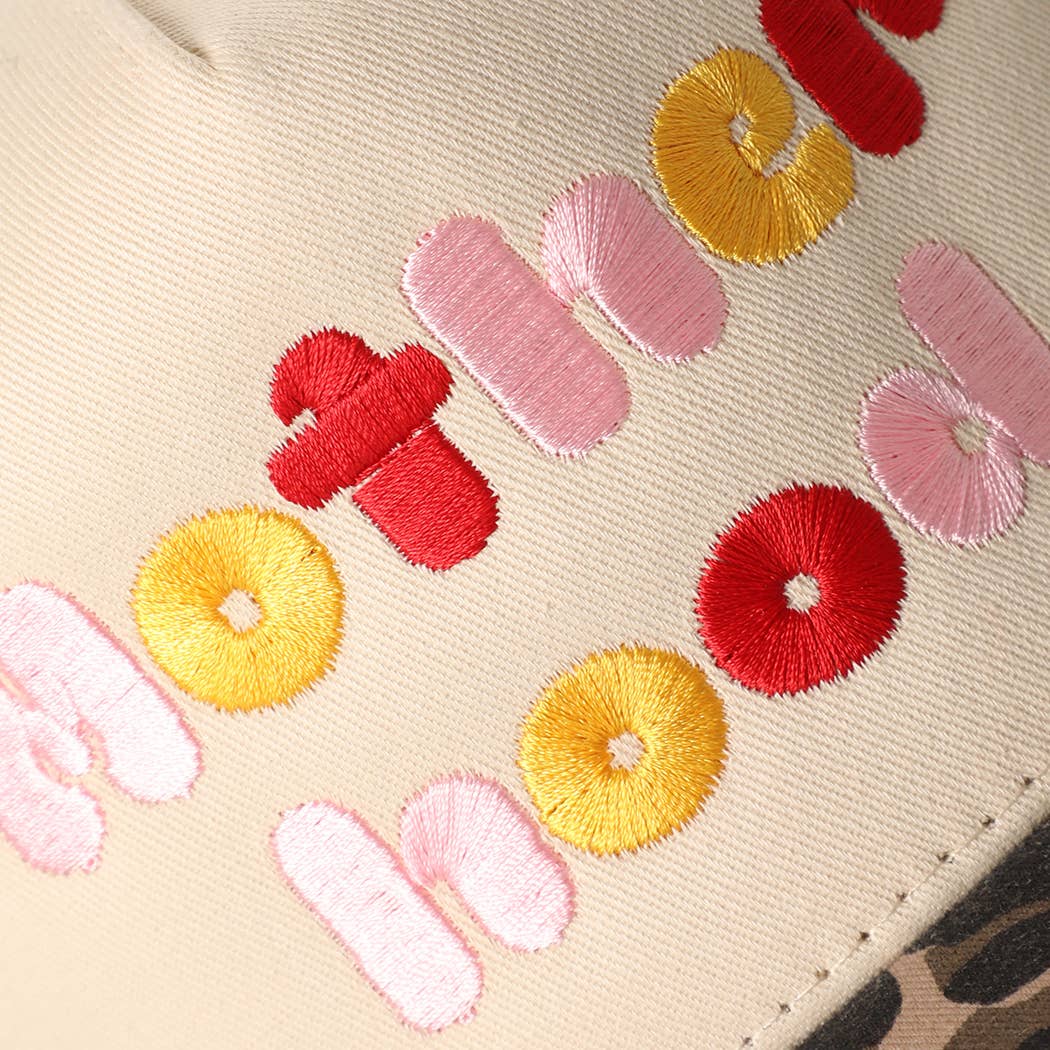 Motherhood Embroidery Two-Tone Trucker Hat