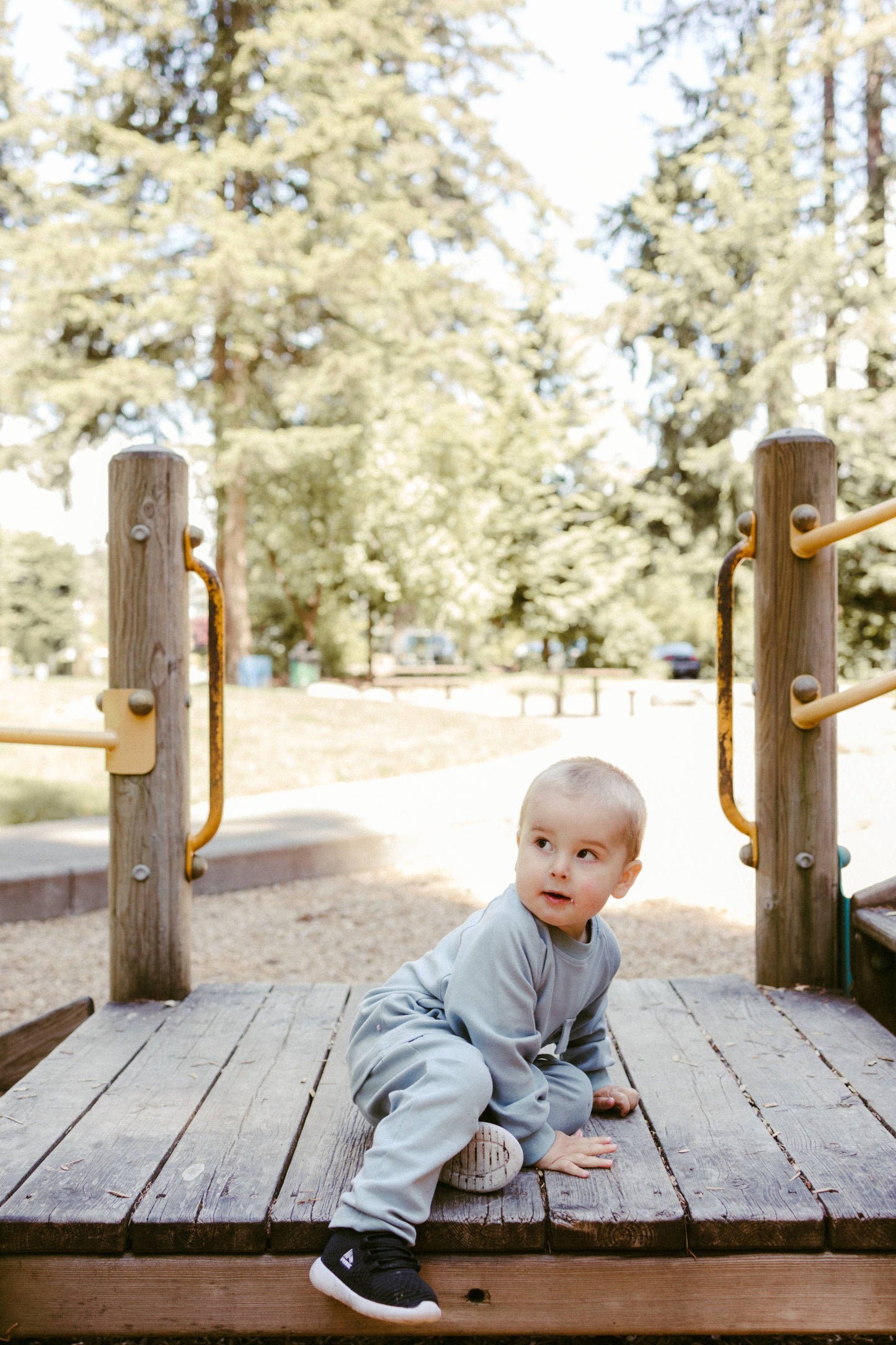 Raglan Playwear Set in Dusty Blue